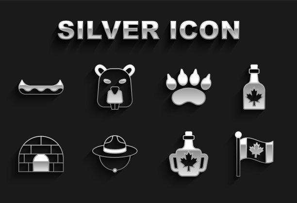 设置加拿大护林员帽子瓶枫糖浆图片下载