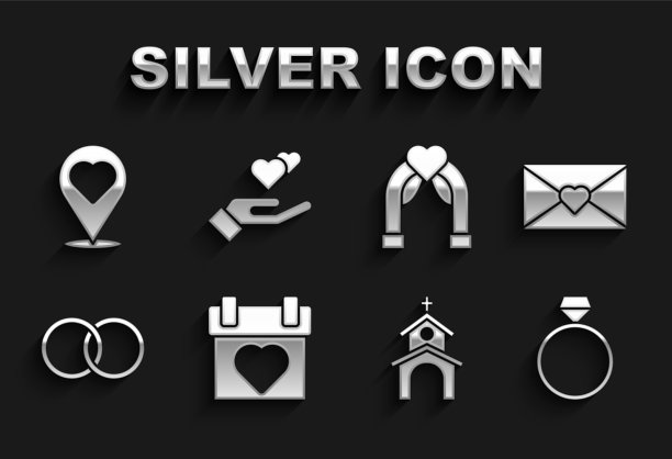 用情人节的心装日历信封图片下载