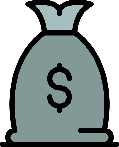 监狱钱袋图标彩色轮廓图片下载