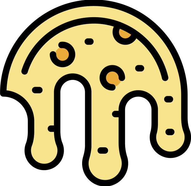 煎饼面团图标颜色轮廓图片下载