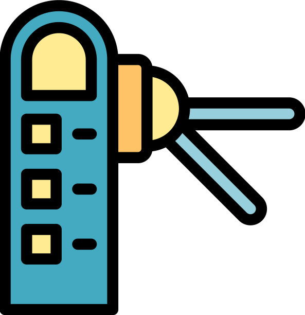 票券转门图标彩色轮廓图片下载