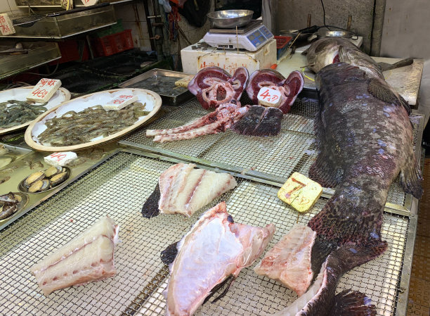 中国香港的传统海鲜市场图片下载