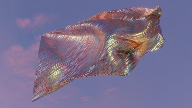 面料随风飘动为背景，3D渲染，空间为文本图片下载