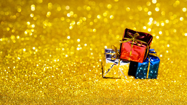 圣诞礼物闪亮的背景图片下载