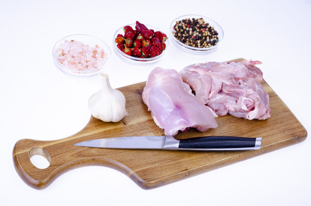 生肉。两块鸡腿用来煮。工作室的照片图片下载