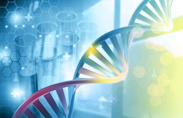 DNA结构的科学背景素材图片