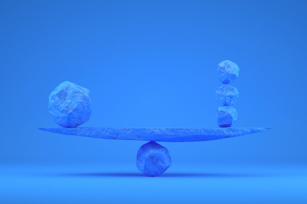 平衡，团队合作，最小的概念，石头石头混凝土球图片下载