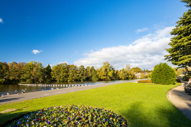 英格兰德比郡的贝尔珀河花园图片下载