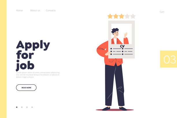 应聘登陆页职位概念，男员工持简历空缺职位图片下载