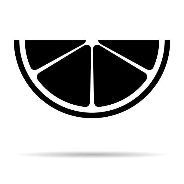 柑橘新鲜图标，食品果汁有机标志，健康自然设计矢量插图图片下载