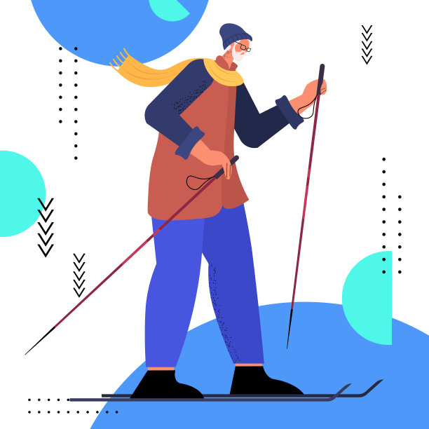 高级滑雪男子运动员滑雪做活动圣诞节新年假期庆祝寒假概念图片下载