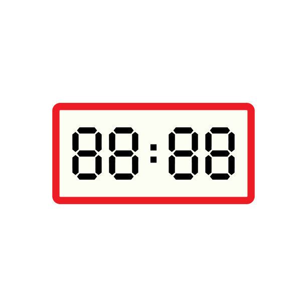 数字时钟显示88:88图片下载