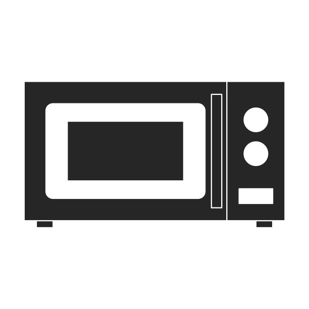 微波图标黑图标隔离图片下载