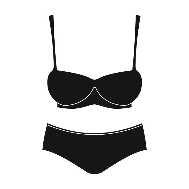 内衣偶像黑偶像孤立图片下载