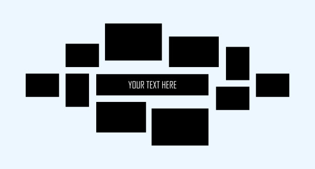 相框图标集。摄影海报与空间为您的笔记。向量EPS 10。在白色背景上隔离图片下载