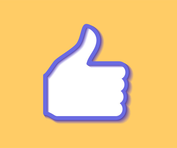 有竖起大拇指的手势。3 d渲染图标。图片下载