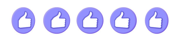 有竖起大拇指的手势。3 d渲染图标。图片下载