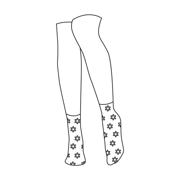 女人袜子图标轮廓图标图片下载