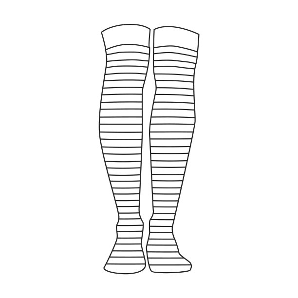 女人袜子图标轮廓图标图片下载