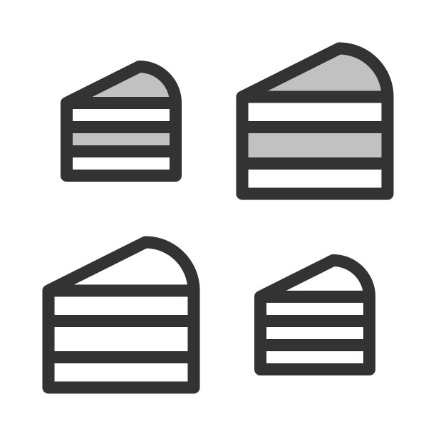 像素完美的线性图标的一块蛋糕图片下载