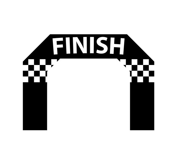 充气完成拱形轮廓图标图片下载