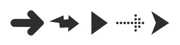 箭头黑色设置图标。箭头的收藏。现代简单箭头图片下载