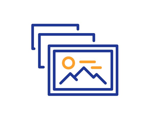 相册线图标。图片缩略图信号。向量图片下载