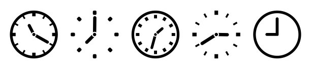 时钟图标。手表、时间图标、符号。矢量图。EPS 10图片下载