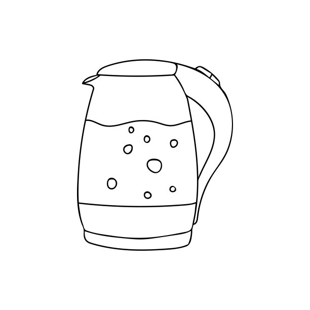 涂鸦电水壶图标在矢量。手绘电水壶图标在矢量。涂鸦电水壶插图在矢量图片下载