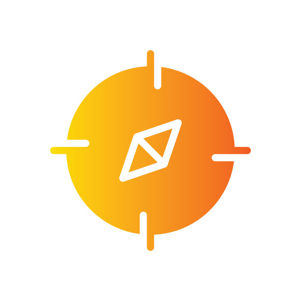 目标指南针渐变图标图片下载