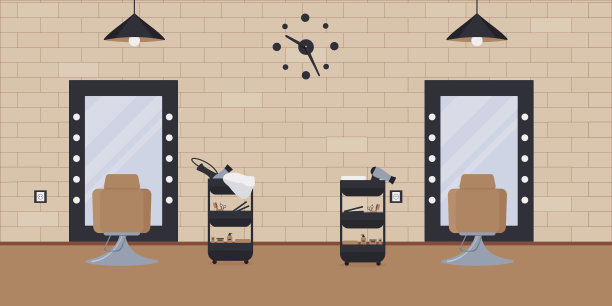 阁楼风格的美容院内部图片下载