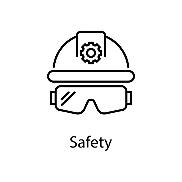 安全矢量轮廓图标设计插图。白色背景EPS 10文件上的结构符号图片下载
