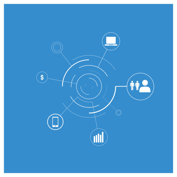 信息图形与图标在圆圈为全息图描绘。图片下载