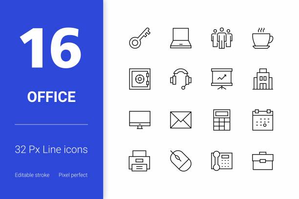 Office可编辑的描线图标图片下载