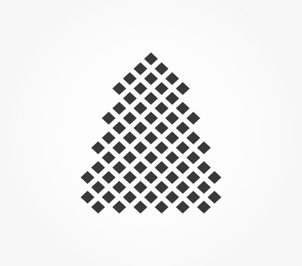 圣诞树形状抽象的图标。图片下载