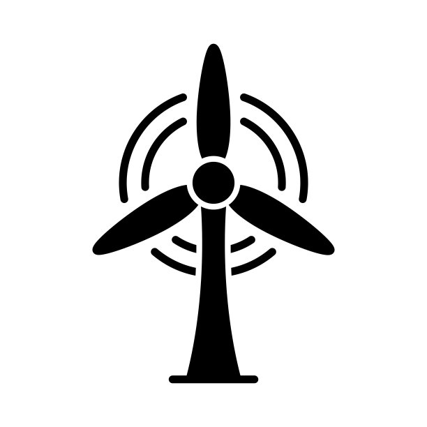 风车图标设计矢量模板插图符号和符号EPS 10在白色背景图片下载