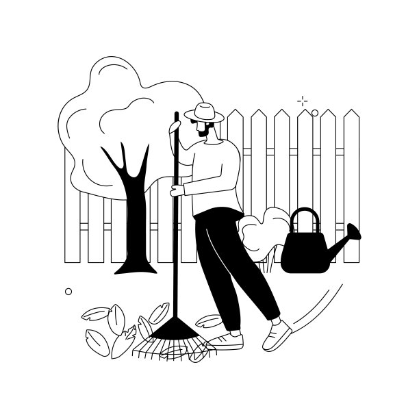 花园维护抽象概念矢量插图。图片下载