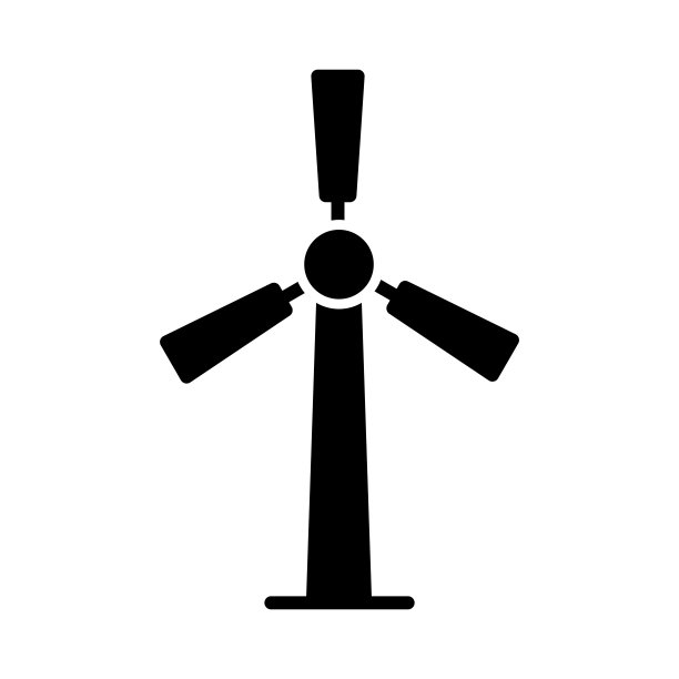 风车图标设计矢量模板插图符号和符号EPS 10在白色背景图片下载