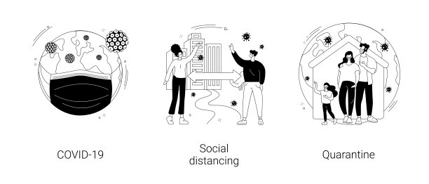 冠状病毒大流行抽象概念矢量图。图片下载