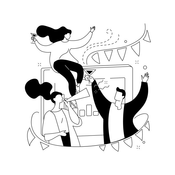 公司当事人抽象概念向量说明。图片下载