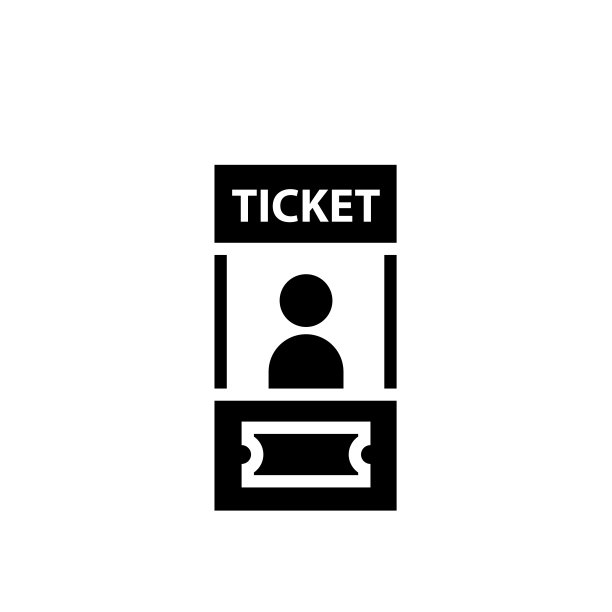 售票亭黑色图标图片下载