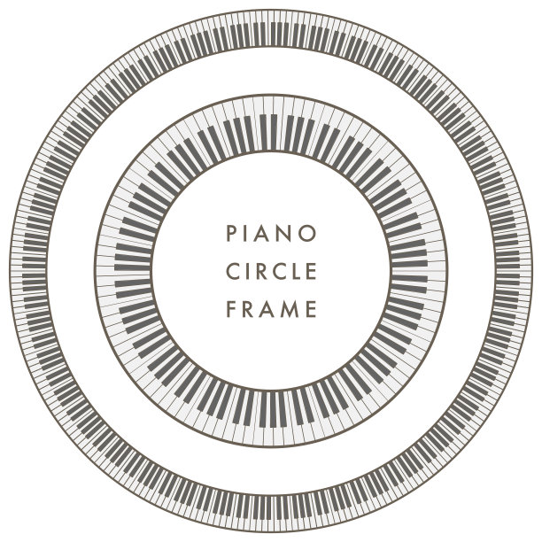 钢琴键盘矢量插图材料。图片下载