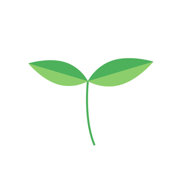 简单平坦的叶子插图图片下载