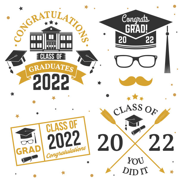 集合向量类的2022徽章概念衬衫，印刷，印章，覆盖或邮票，问候，邀请卡。字体设计-股票矢量。图片下载