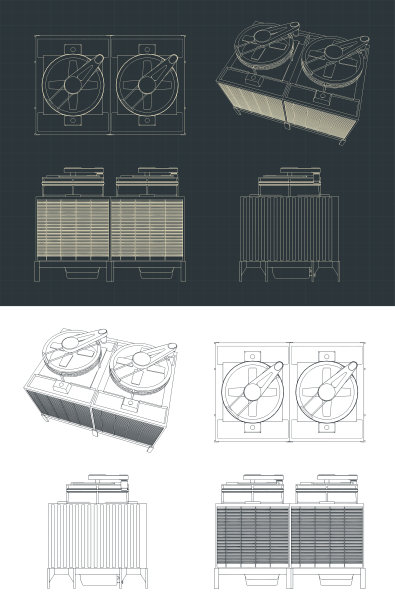 冷却塔蓝图图片下载