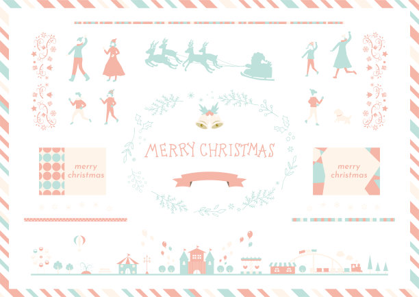 圣诞图标的插图图片下载