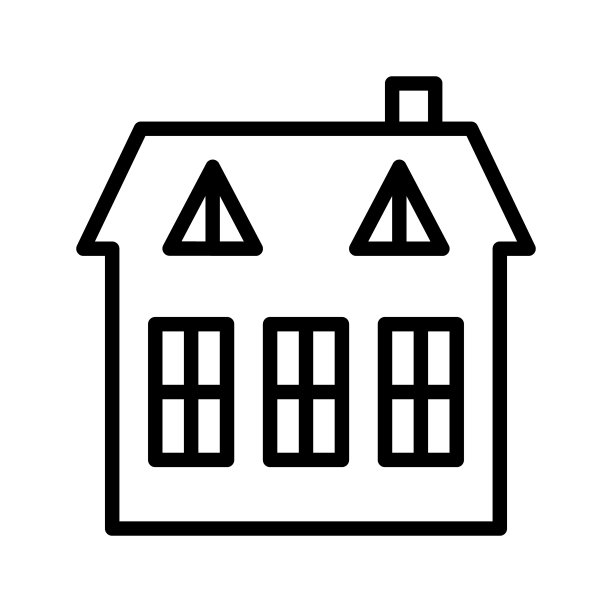 房屋扁平线性图标：房屋、房地产、乡村别墅、小屋、车库、公寓移动概念和网页设计标志图片下载