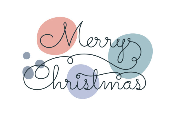 一套线性风格的圣诞节细节。图片下载