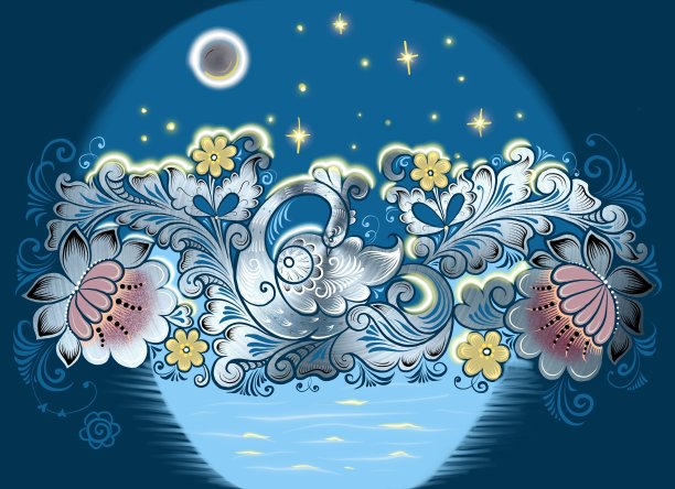 池塘里的银色天鹅图片下载