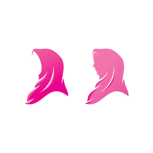 穆斯林希贾布标志矢量模板图片下载